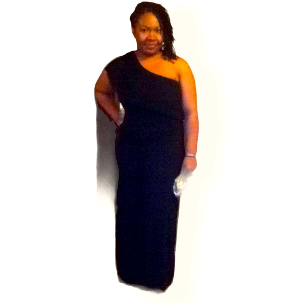 Black One Shoulder Maxi